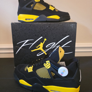 Jordan Air Jordan 4 Retro Thunder Black/Tour Yellow Men's Sneakers DH6927-017