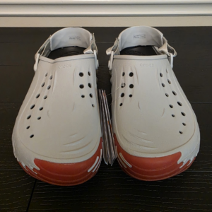Crocs Echo Icey Ro Clog Men's US 12 Gray/Red Slip-On 211458-1FT