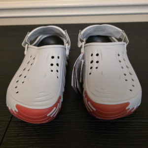 Crocs Echo Icey Ro Clog Men's US 7 /Women's 9 Gray/Red Slip-On Rubber 211458-1FT