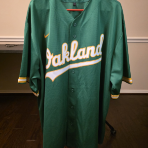 Nike Oakland Athletics MLB Baseball Jersey Green/Yellow/White Size 3XL