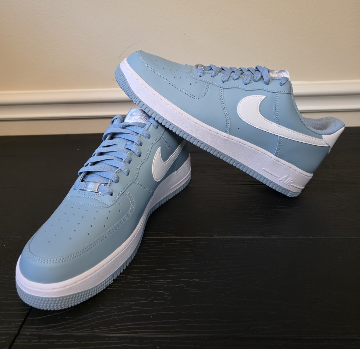 Nike Air Force 1 '07 Low Top Men's Sneakers Old Blue/White Leather FJ4146-403