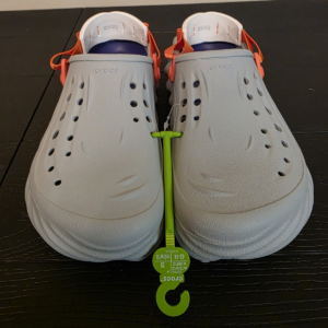 Crocs Echo Clog Men's US 10 Gray/Orange/Blue Slip-On Adjustable 207937-1NM