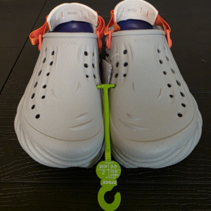 Crocs Echo Clog Men's US 9 Gray/Orange/Blue Slip-On Adjustable 207937-1NM