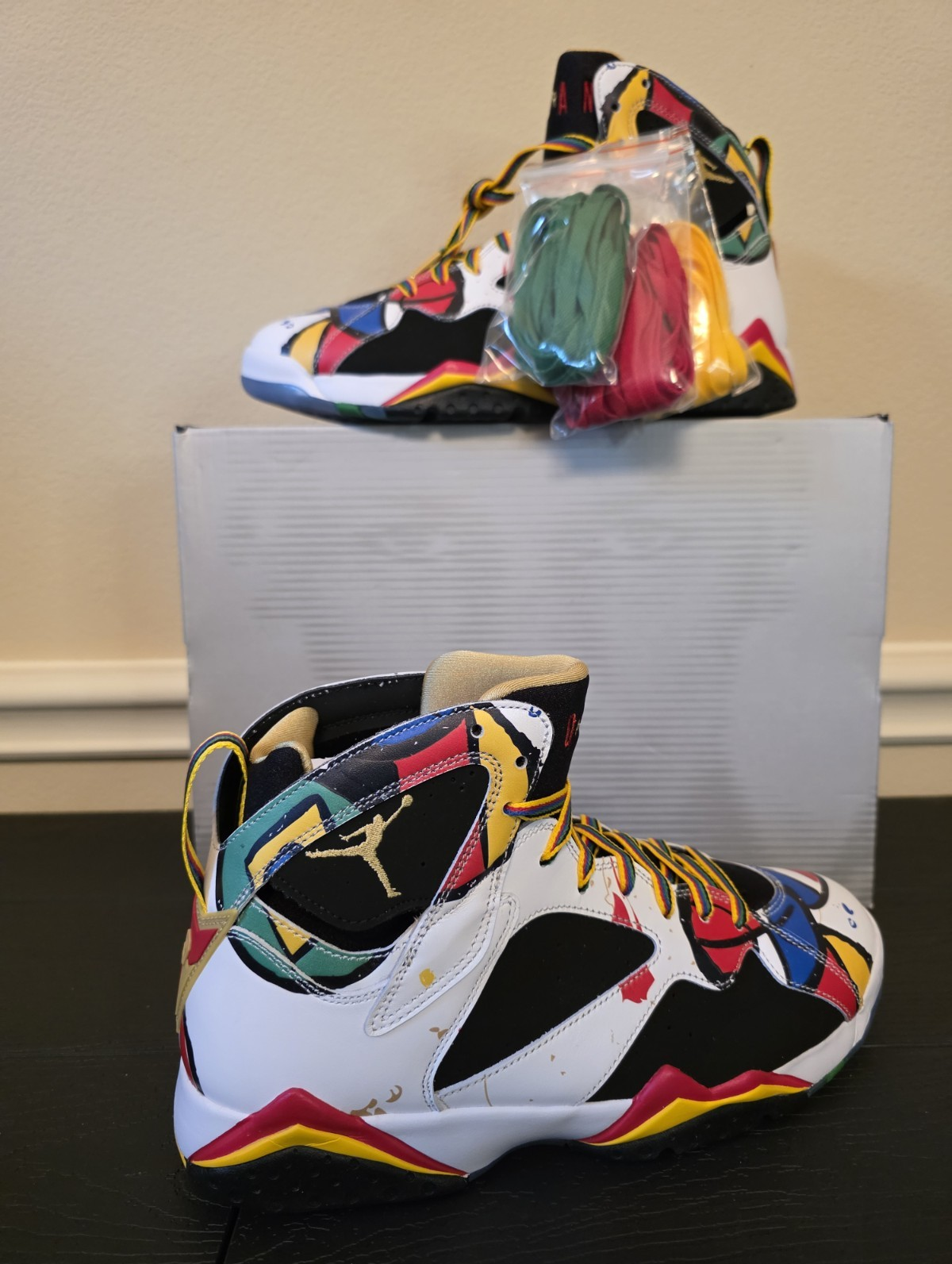 Jordan Air Jordan 7 Miro Retro BB Mens Multicolor Colorblock High Top IQ6573-100