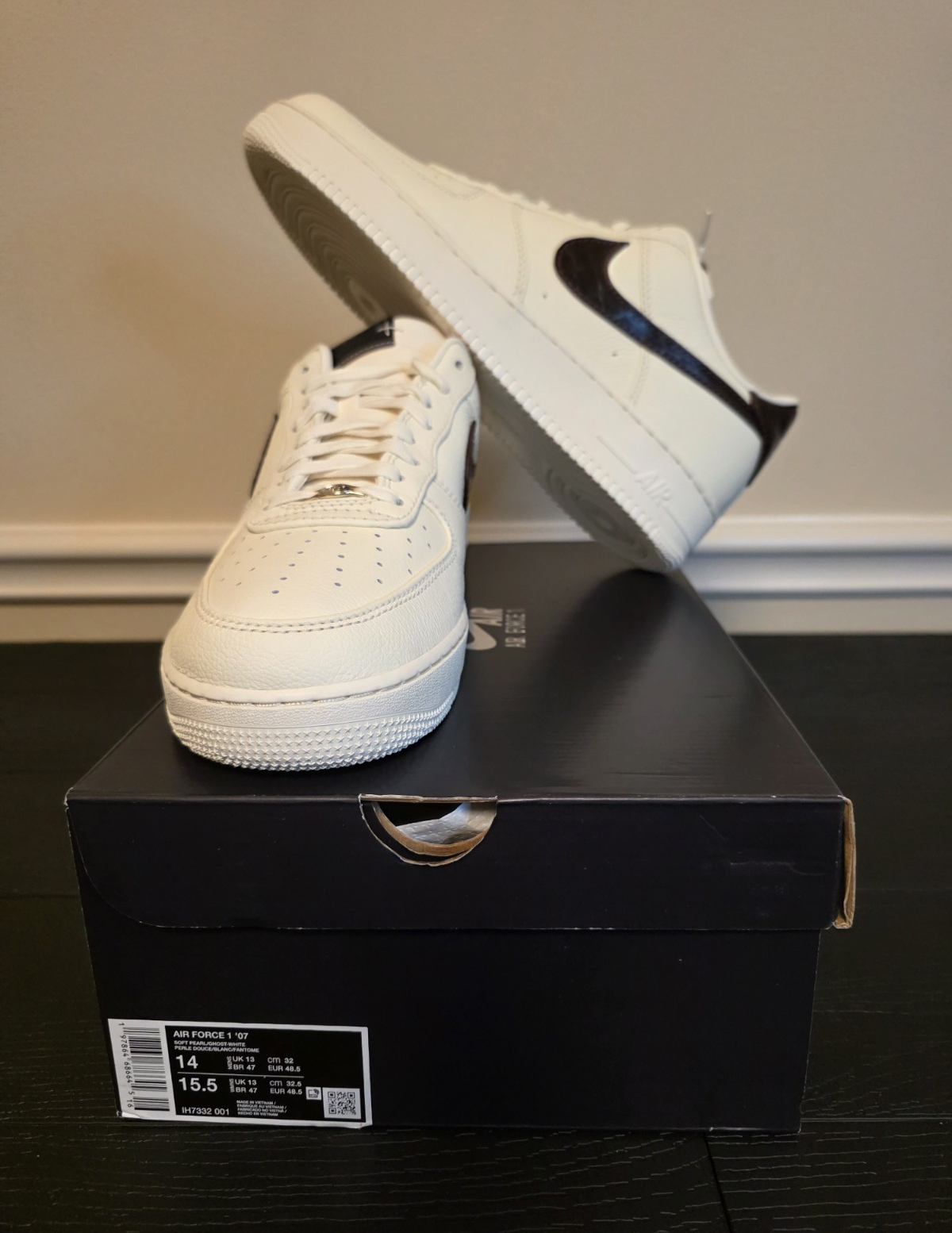 Nike Air Force 1 '07 Soft Pearl Brown Croc Leather Low Top IH7332-001