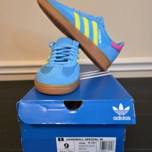 adidas Women's Handball Spezial W Sky Rush Solar Yellow Satin Sneakers JH5658