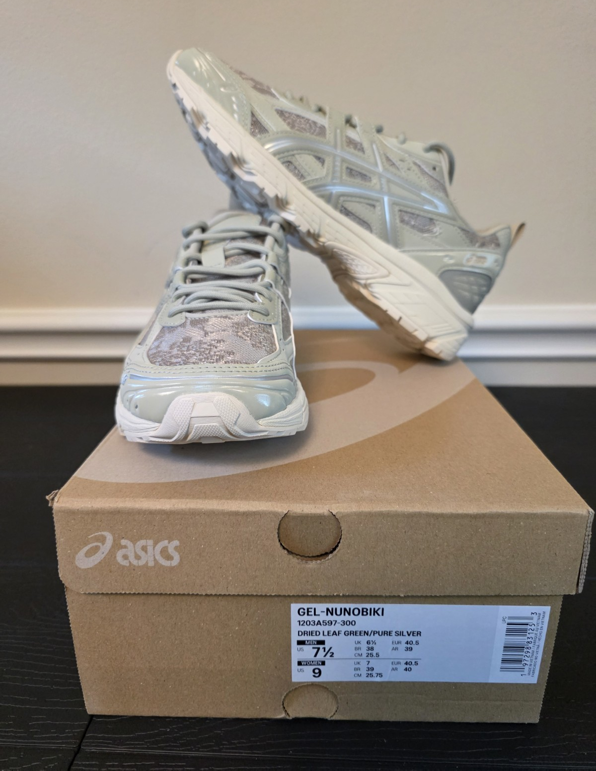 ASICS GEL-NUNOBIKI Dried Leaf Green/Pure Silver Men's 1203A597-300