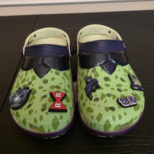 Crocs Dragon Ball Z Cell Classic Clog Kids US 6 Green Purple Slip-On